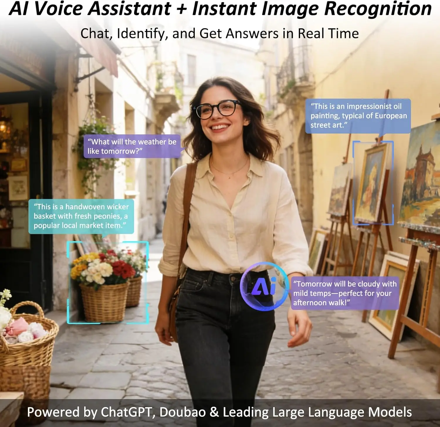 AIGLASSZ Vision V81 – 8MP Anti-Shake Smart Glasses with 3600mAh Case, 120+ Languages - Image 6