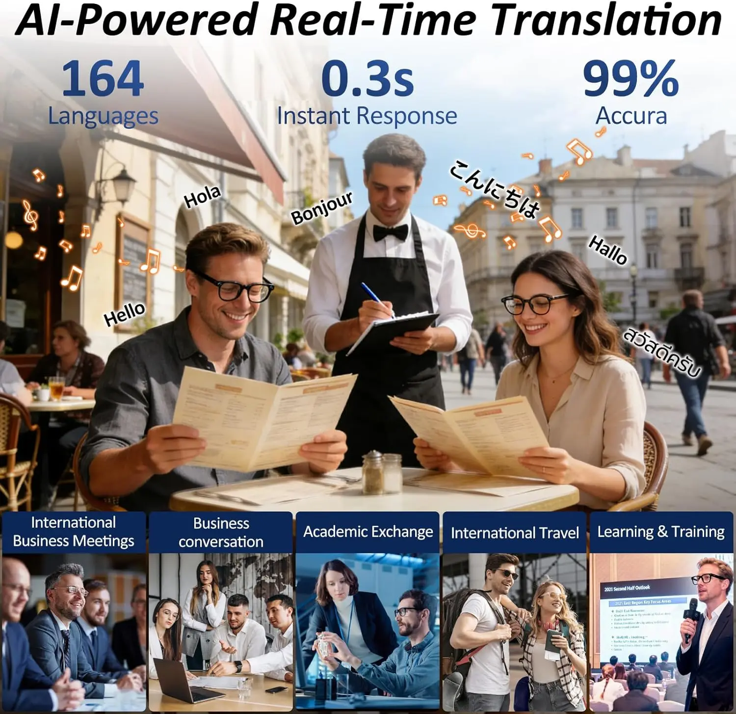 AIGLASSZ Vision V81 – 8MP Anti-Shake Smart Glasses with 3600mAh Case, 120+ Languages - Image 3