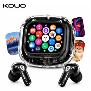 Kouo Bluetooth 5.4 Translation Earbuds – Smart Touch-Screen Case
