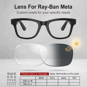 Custom Prescription Photochromic Lenses for Ray-Ban Meta Gen 1 & 2