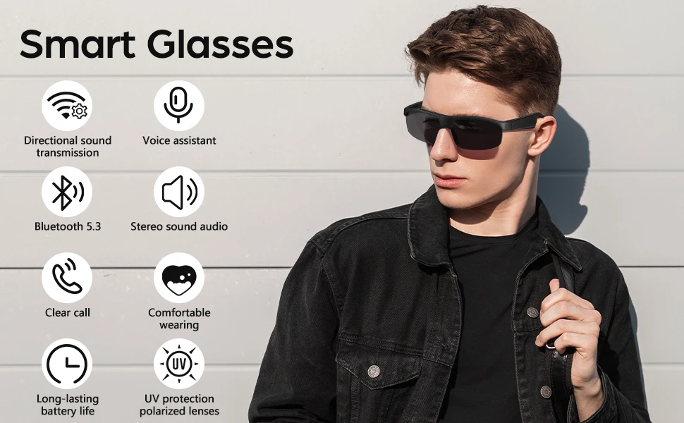 AIGLASSZ Vision V72 – Bone-Conduction Bluetooth Audio Sunglasses - Image 2