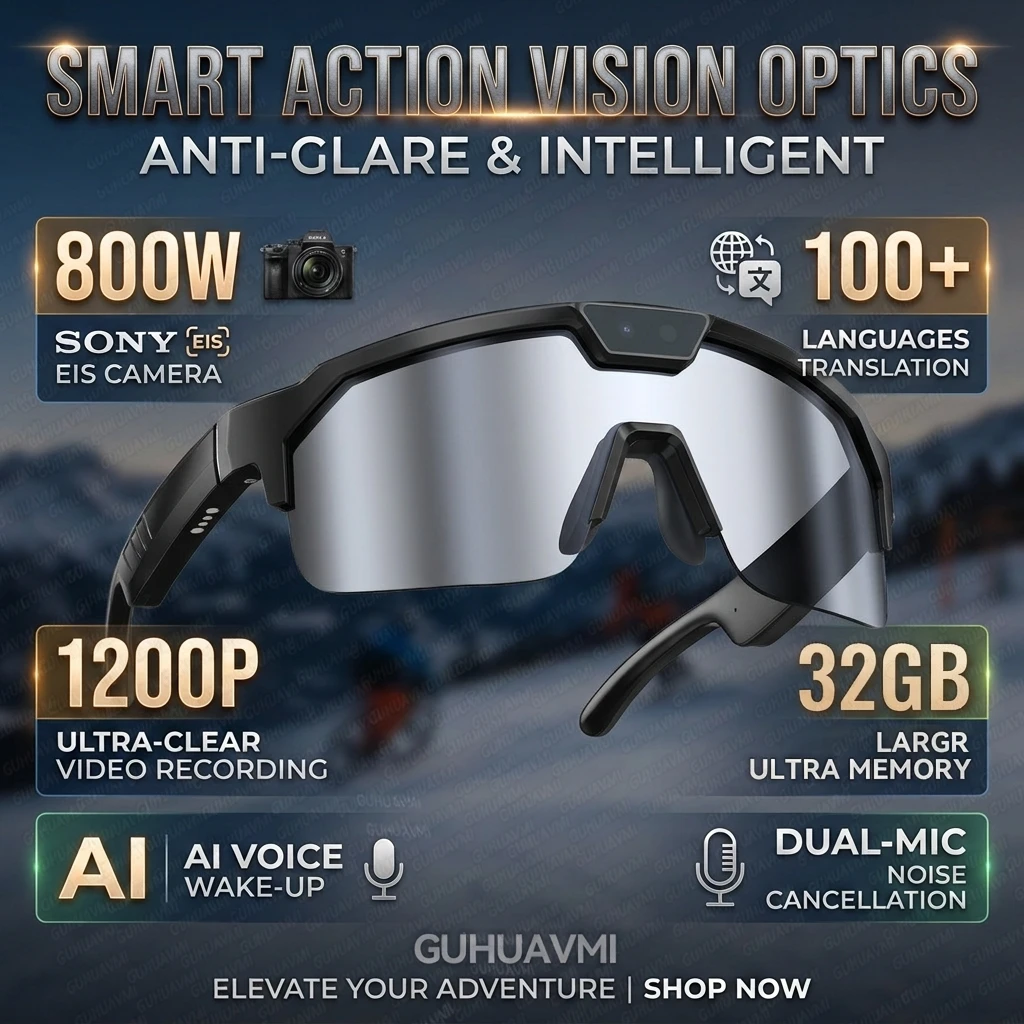 AIGLASSZ Vision V41 – AI Cycling Goggles, Anti-Shake Camera & Open-Ear Audio - Image 8