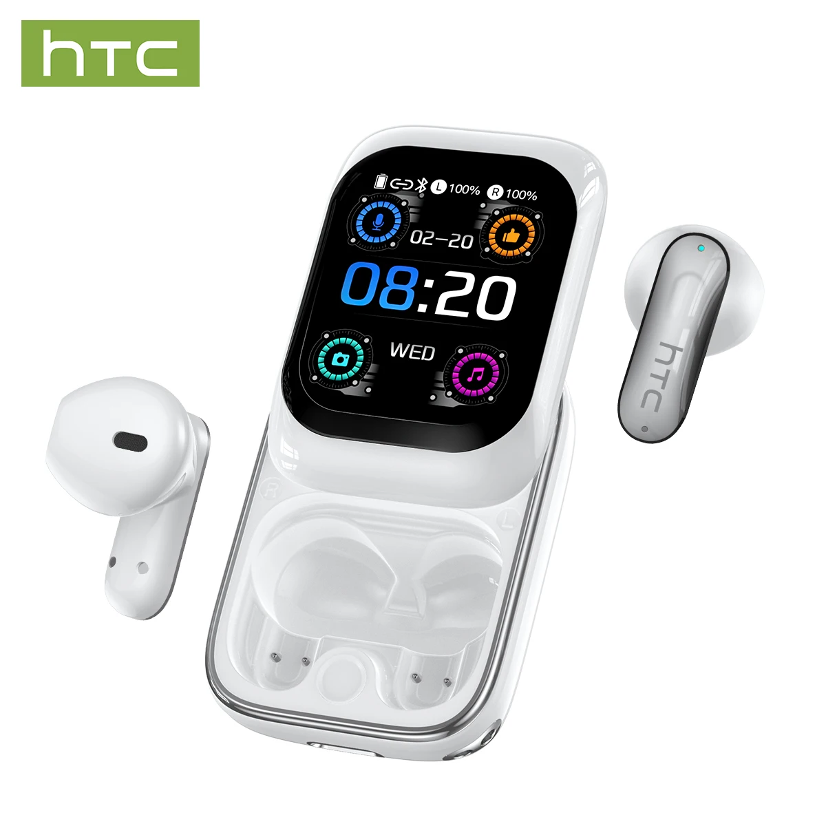HTC NE48 TWS Earbuds – AI Translation, 2K Touchscreen, Bluetooth 6.0 - Image 8