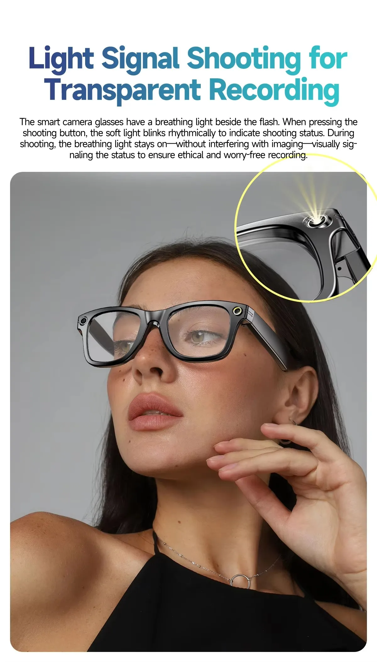 W610 Smart Sunglasses – 8MP Camera, Wi-Fi Touch Control & AI Translation - Image 6