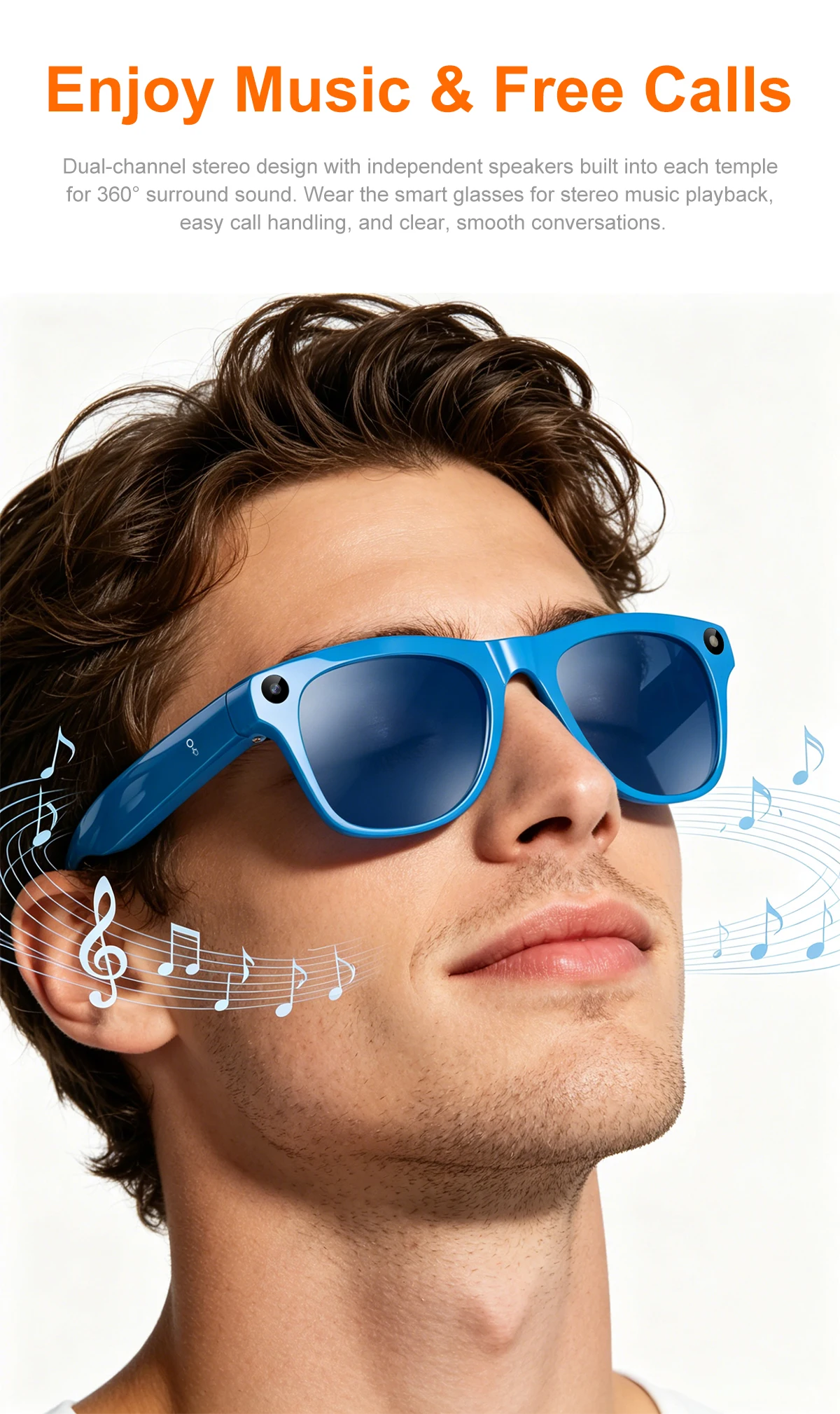 AIGLASSZ Vision V07 – 8MP AI Camera Glasses, Photo, Video, Calls & Translation - Image 2