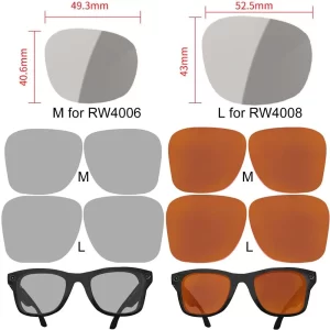 Polarized UV Replacement Lenses for Ray-Ban Meta Wayfarer