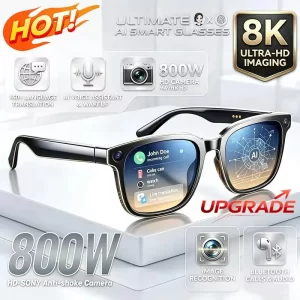 AIGLASSZ Vision V13 – 8MP AI Motorcycle Smart Glasses, Photo, Video, Calls
