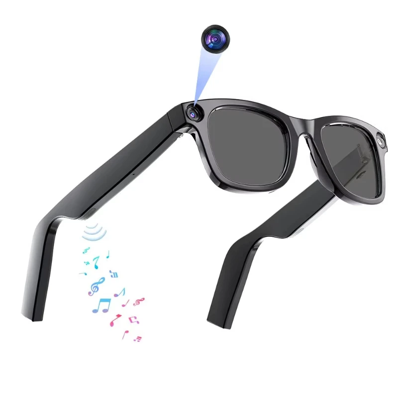 E02 AI Smart Glasses – 8MP Camera, Wi-Fi Transfer & Gesture Control