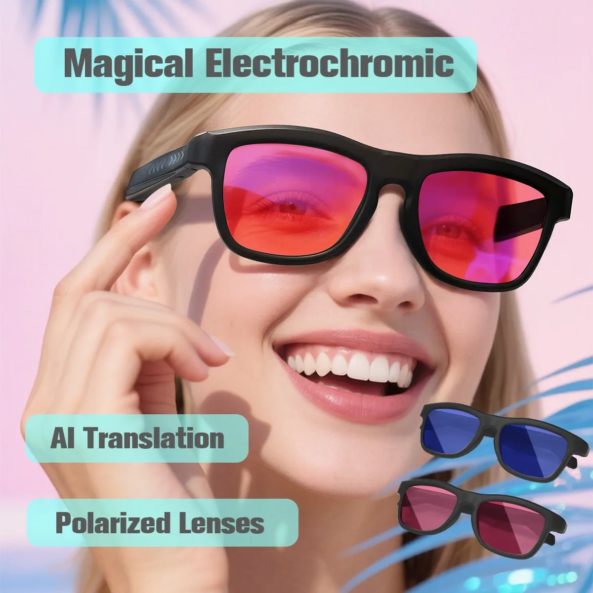 G09 Electrochromic AI Sunglasses – Swipe-to-Tint Polarized Lenses