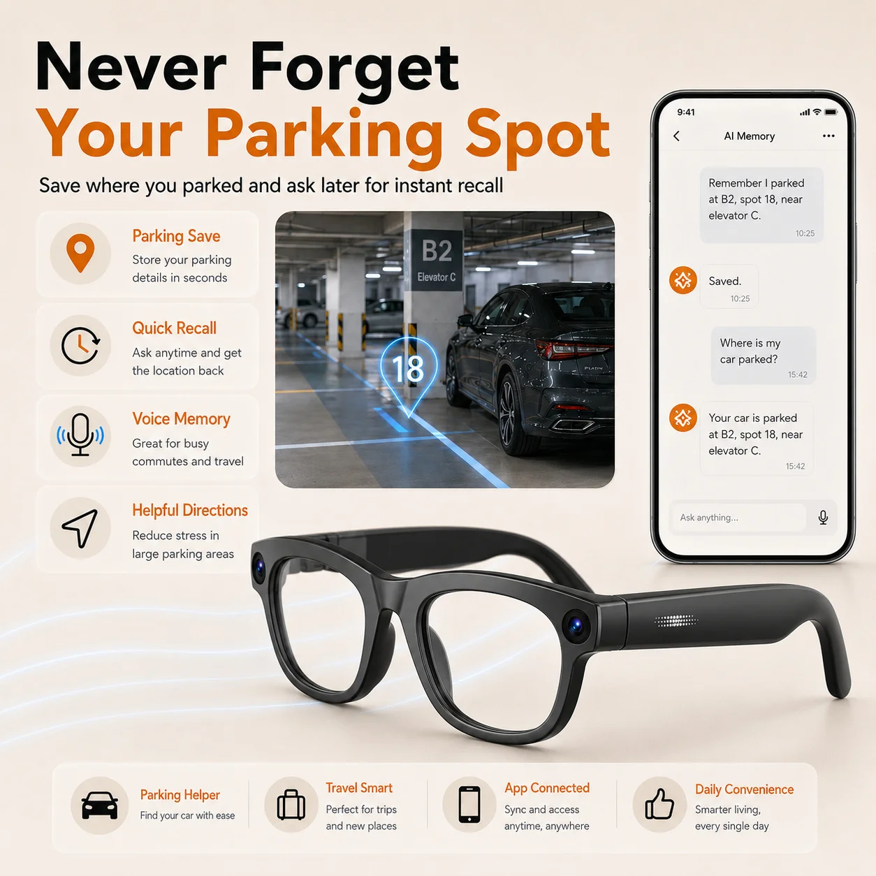 AIGLASSZ Vision V63 – 13MP POV AI Smart Glasses, Live Streaming, Translation & 32GB - Image 6