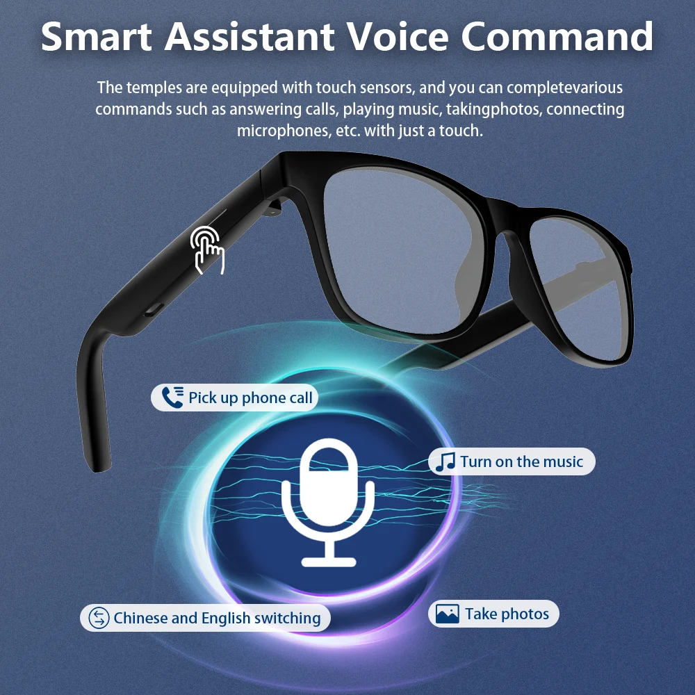 Laxasfit Bluetooth Audio Sunglasses – Polarized UV Lenses, Calls & Music - Image 3