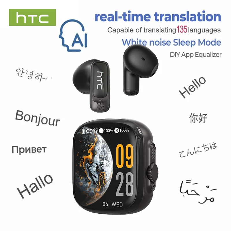 HTC NE72 TWS Open-Ear AI Translator Earbuds – 135+ Languages, Bluetooth 6.0 - Image 8