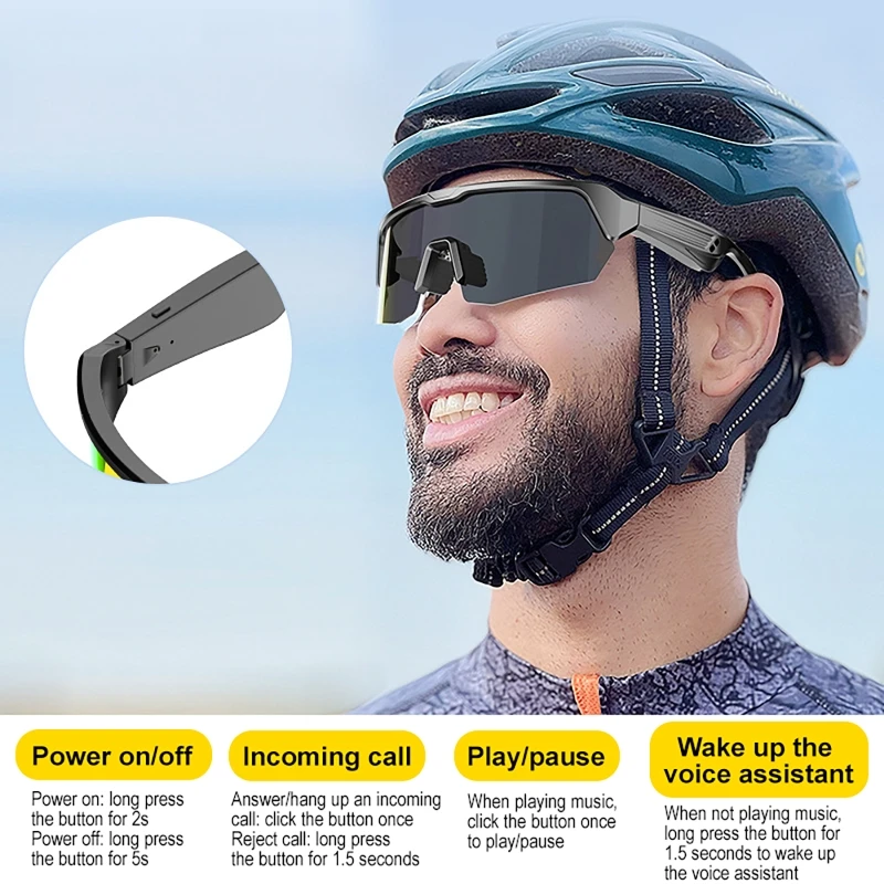 AIGLASSZ Tone T04 – Polarized Bluetooth Audio Sunglasses for Cycling & Running - Image 4