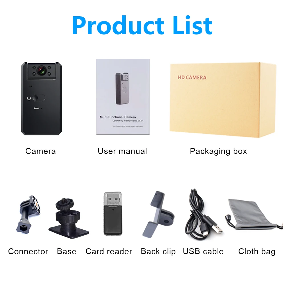 MD90-1 1080P Mini Body Camera – Night Vision Voice & Video Recorder - Image 6