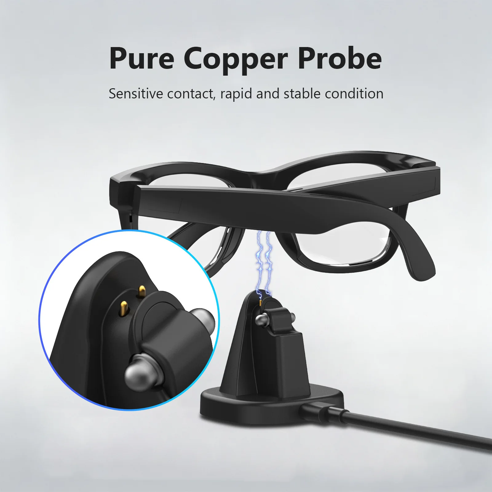 Portable Charging Stand for Ray-Ban Meta Wayfarer, Headliner & Skyler