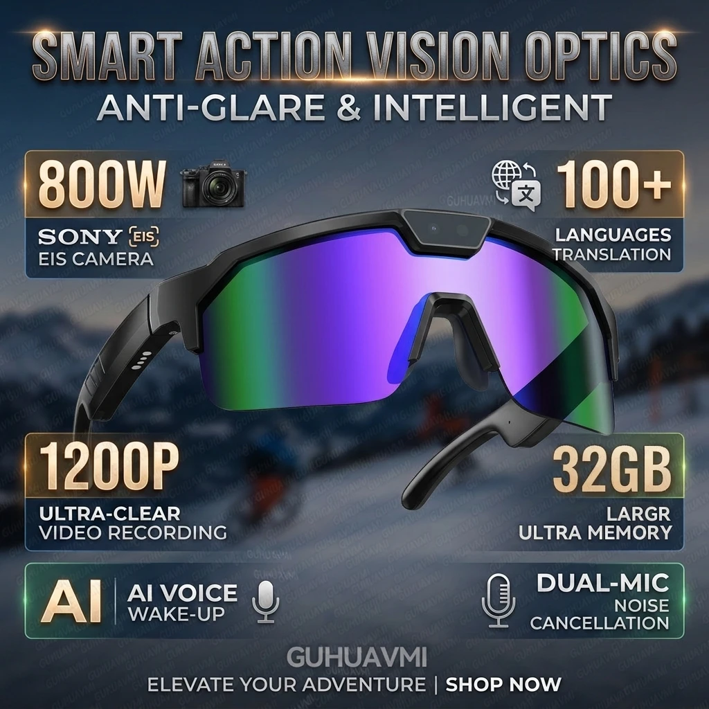 AIGLASSZ Vision V42 – AI Sports Glasses, Anti-Shake Camera, Windproof Design - Image 7