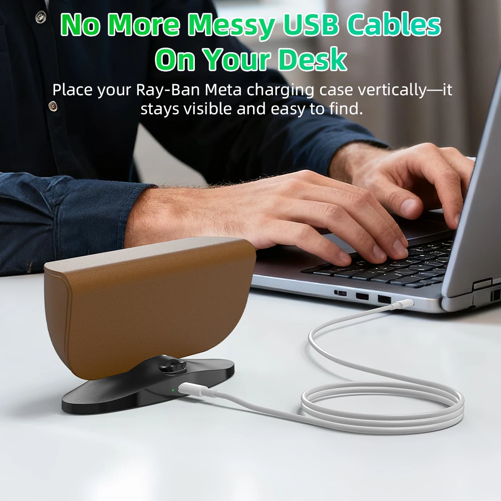 Hibloks Magnetic Charging Stand for Ray-Ban Meta Case (Gen 1 & 2) - Image 4