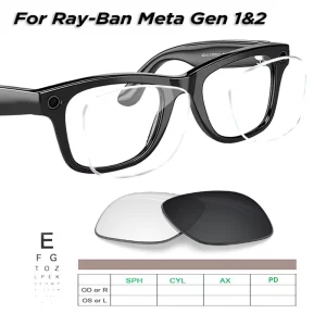Prescription Replacement Lenses for Ray-Ban Meta Wayfarer & Headliner