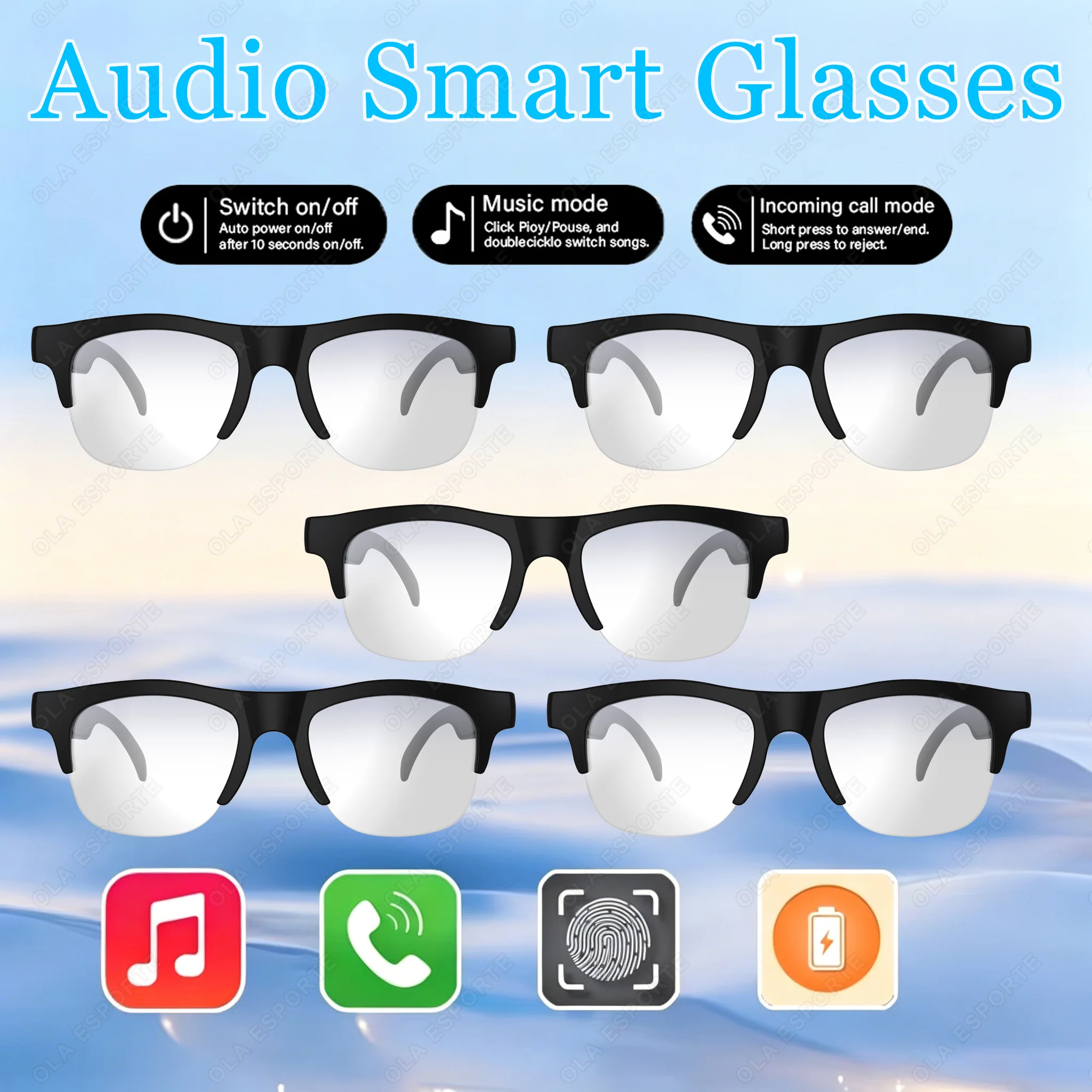 AIGLASSZ Vision V29 – Touch-Control Bluetooth Audio Sunglasses, Voice Assistant & Calls - Image 10