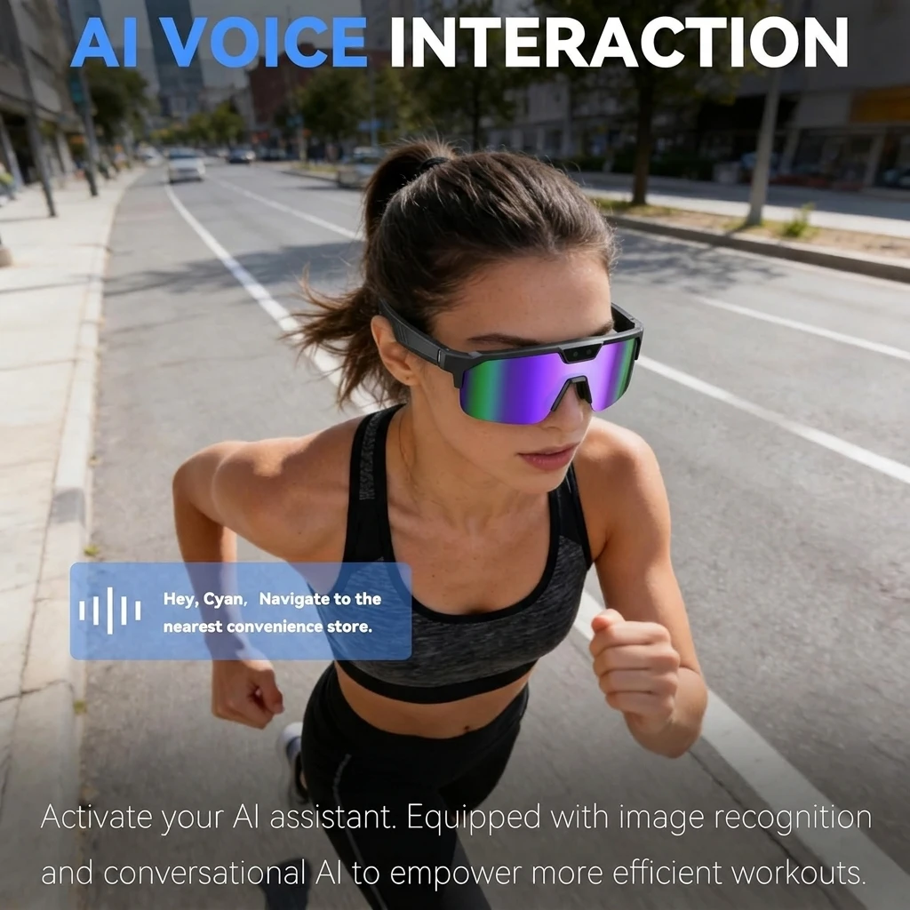 AIGLASSZ Vision V41 – AI Cycling Goggles, Anti-Shake Camera & Open-Ear Audio - Image 4