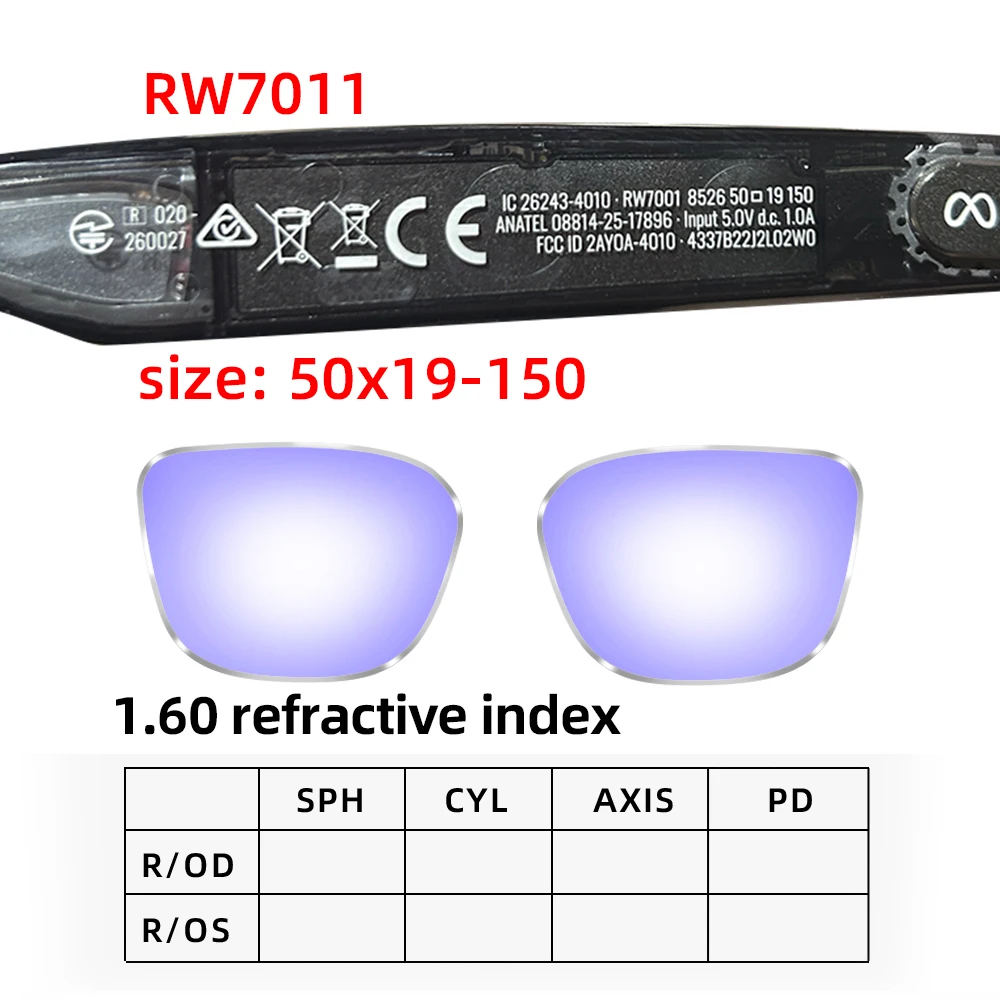 Custom Prescription Photochromic Lenses for Ray-Ban Meta Blayzer Optics Gen 2 - Image 16