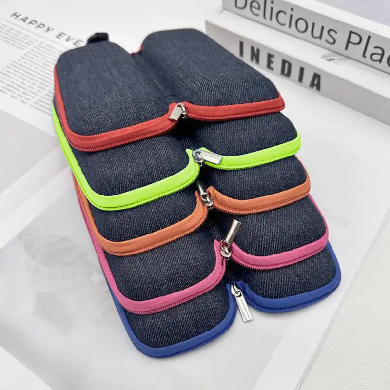 AIGLASSZ Case C19 – Denim Fabric Zipper Glasses Case, Sunglasses & Reading Glasses - Image 4