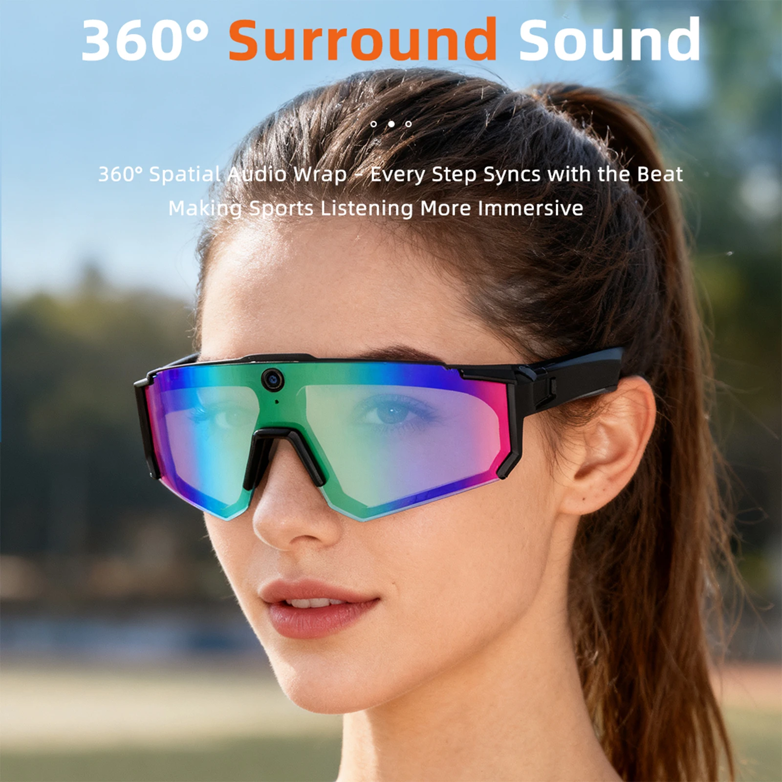 AIGLASSZ Vision V49 – 1080P Sport Camera Sunglasses, AI Voice-Controlled Video