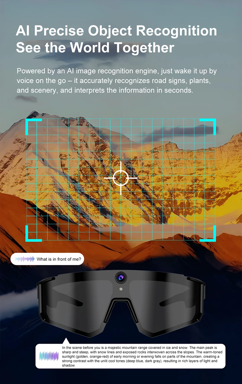 AIGLASSZ Vision V73 – 4K Sport Camera Sunglasses, 8MP Anti-Shake Video & AI - Image 5