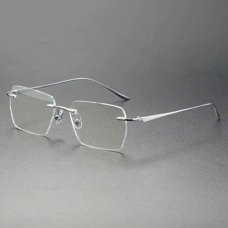 KJDCHD Rimless Titanium Prescription Glasses – Photochromic Lenses - Image 7