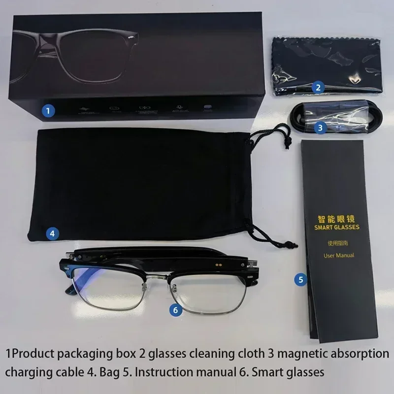 Erilles E13 Audio Smart Glasses – Blue-Light & Polarized Lenses - Image 6