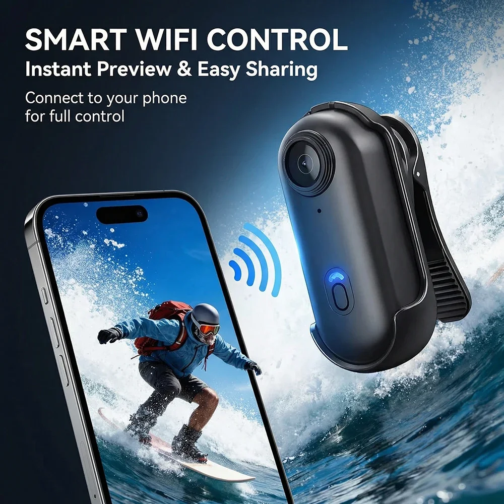 AIGLASSZ Trek TK10 – Mini 1080P Magnetic POV Vlog Camera, Wi-Fi Body Cam - Image 4