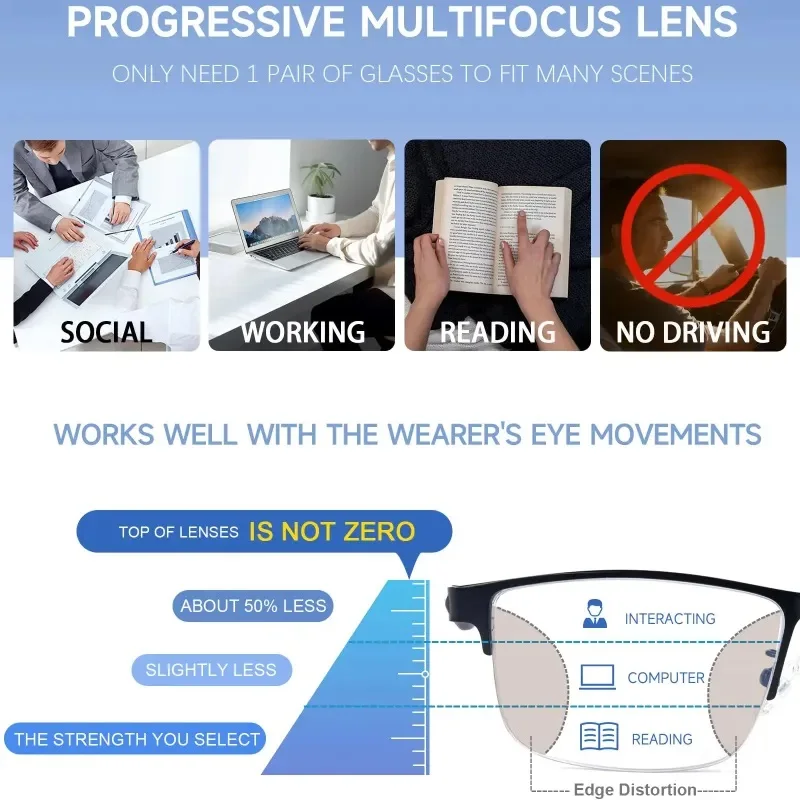 AIGLASSZ Tone T06 – Bluetooth Audio Reading Glasses, Blue-Light Blocking Metal Frame - Image 2