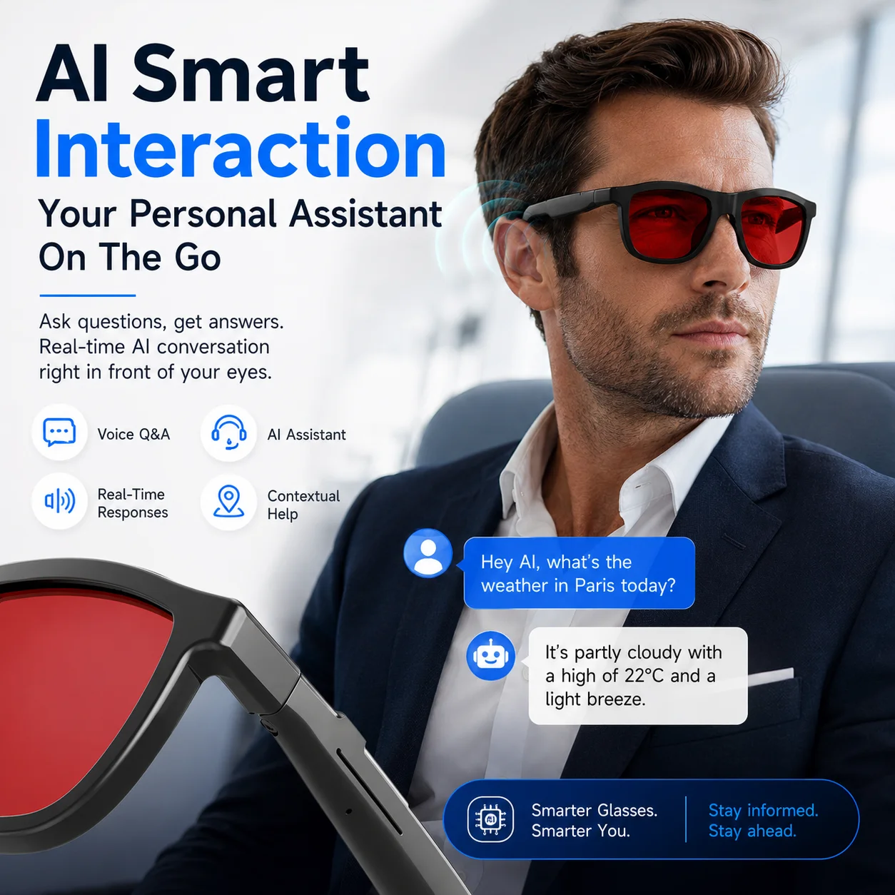 AIGLASSZ Vision V06 – Electrochromic AI Audio Glasses, Touch Color-Change - Image 4