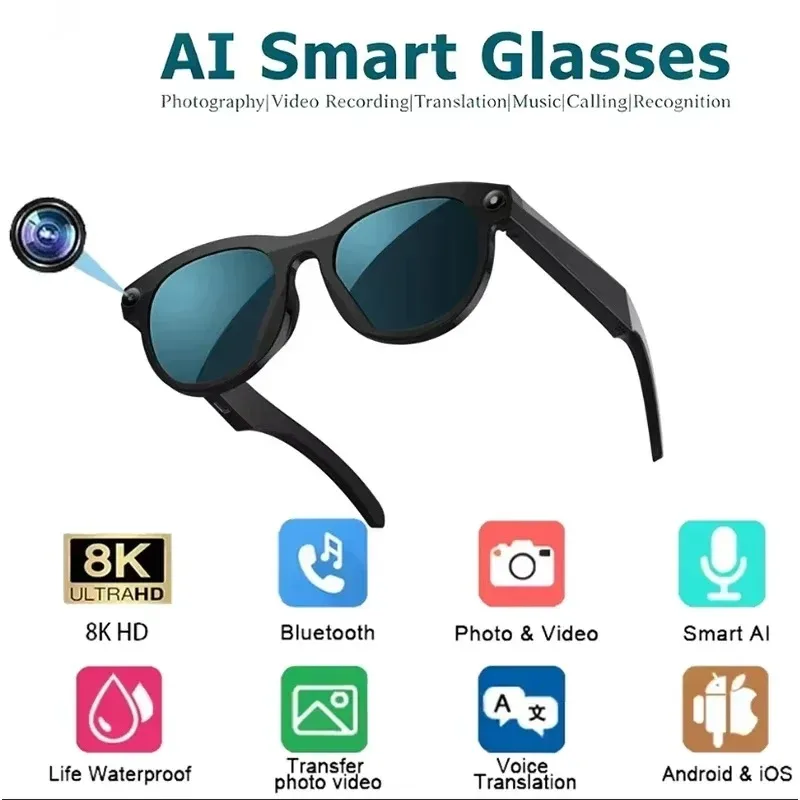 AIGLASSZ Vision V12 – Color-Changing AI Smart Glasses, 12MP Camera & Translation - Image 2