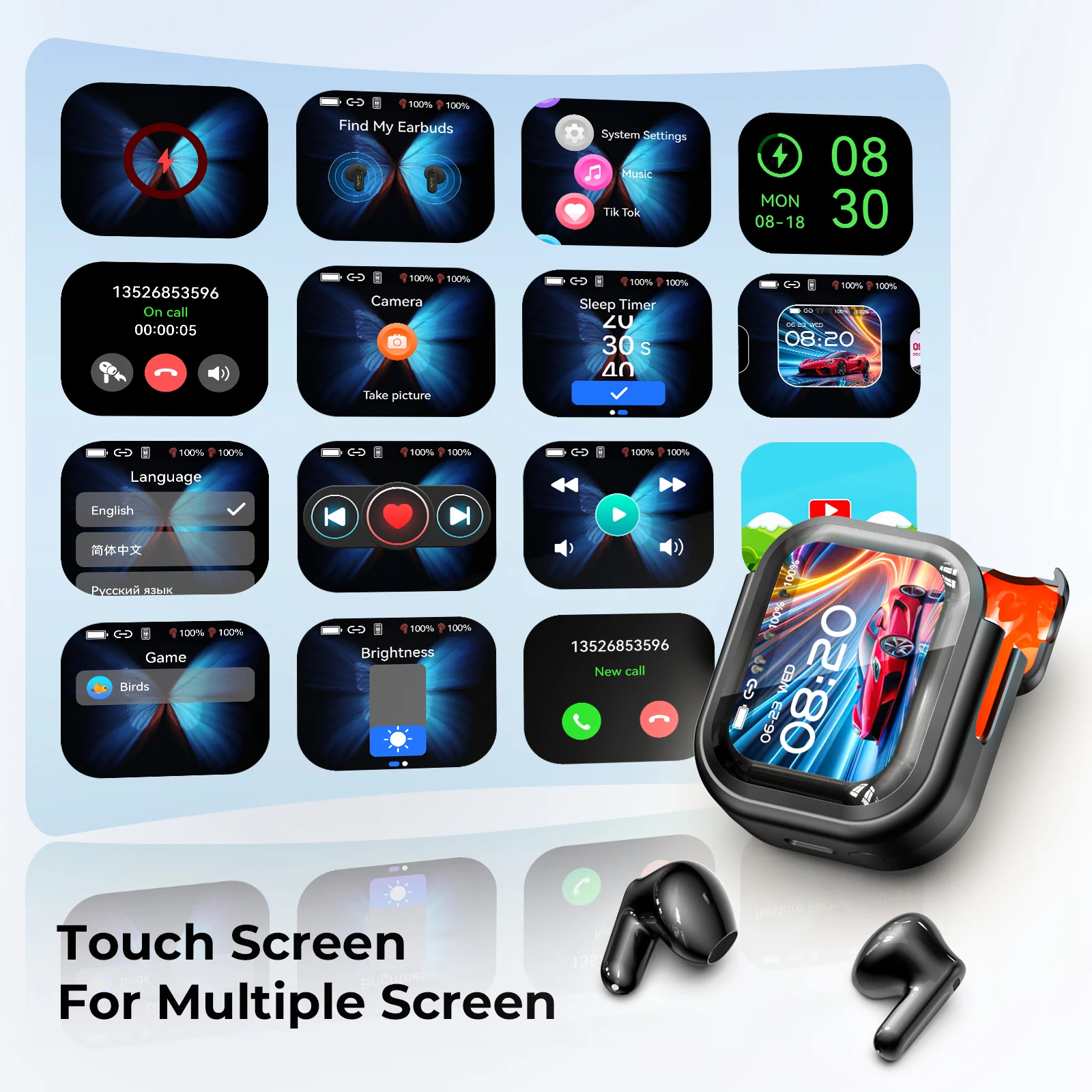 HTC NE20 AI Translation Earbuds – ANC, Touch Screen, 135 Languages - Image 5