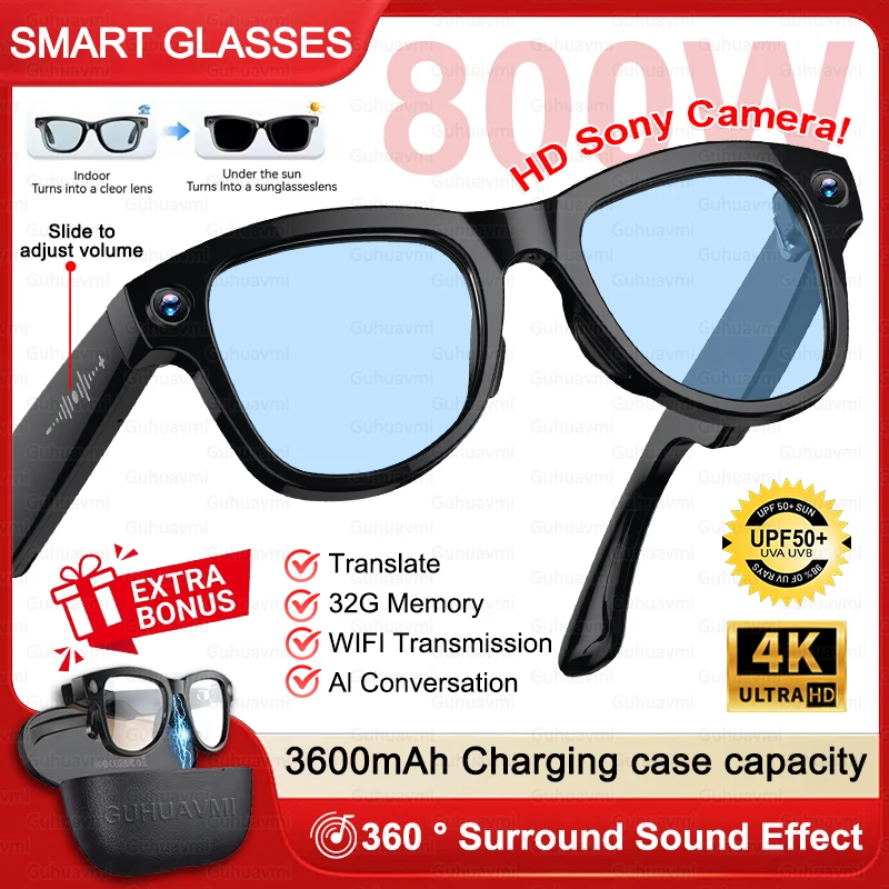 AIGLASSZ Vision V20 – 8MP Camera Smart Sunglasses with 3600mAh Case, AI Recognition - Image 9