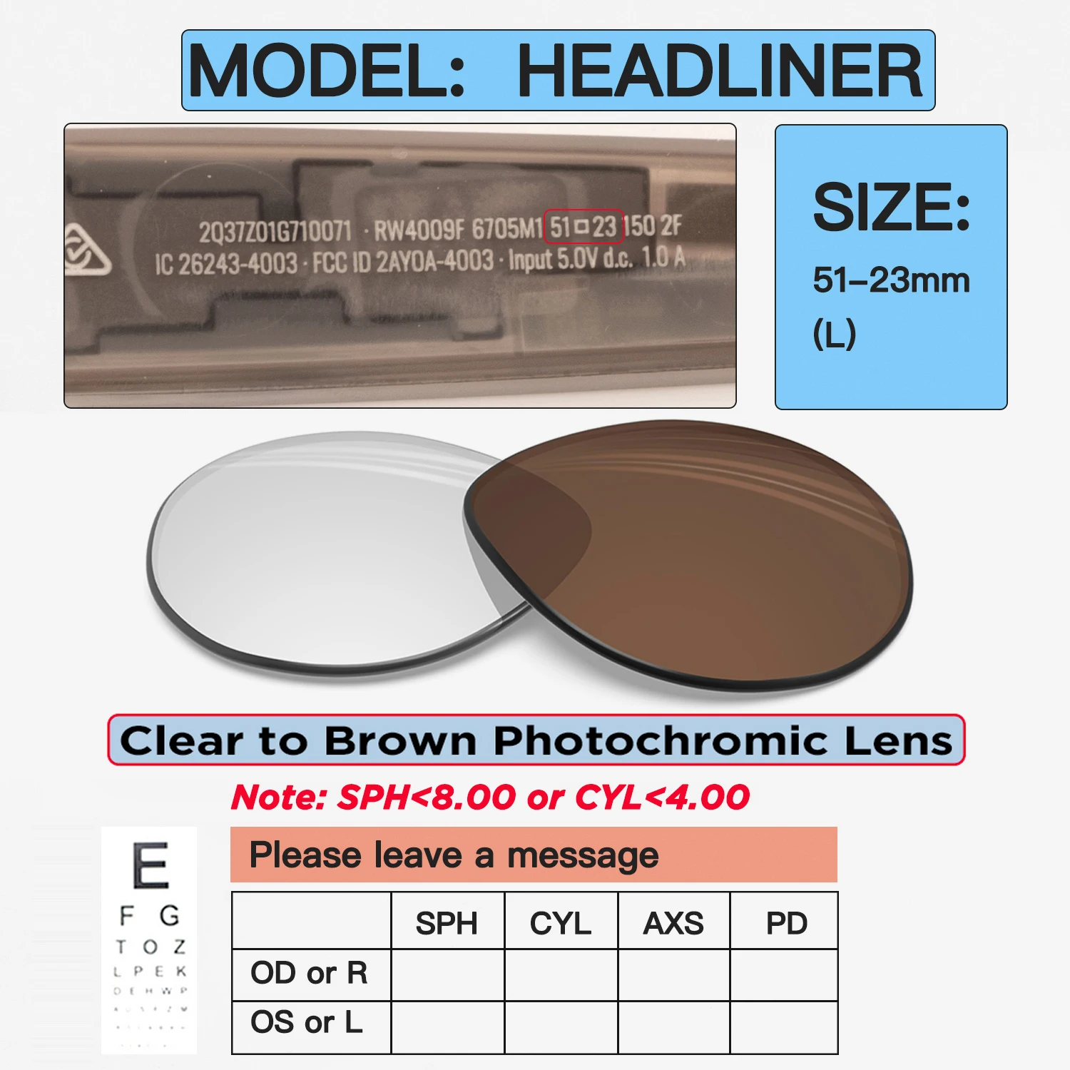 Custom Prescription Lenses for Ray-Ban Meta Wayfarer, Headliner & Skyler - Image 12