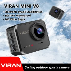 VIRAN Mini V8 Ultra HD Action Camera – 145° Waterproof Helmet Cam