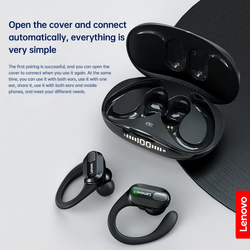 Lenovo XT80 Sports Earbuds – AI Translator, Hi-Fi Stereo, LED Display - Image 2