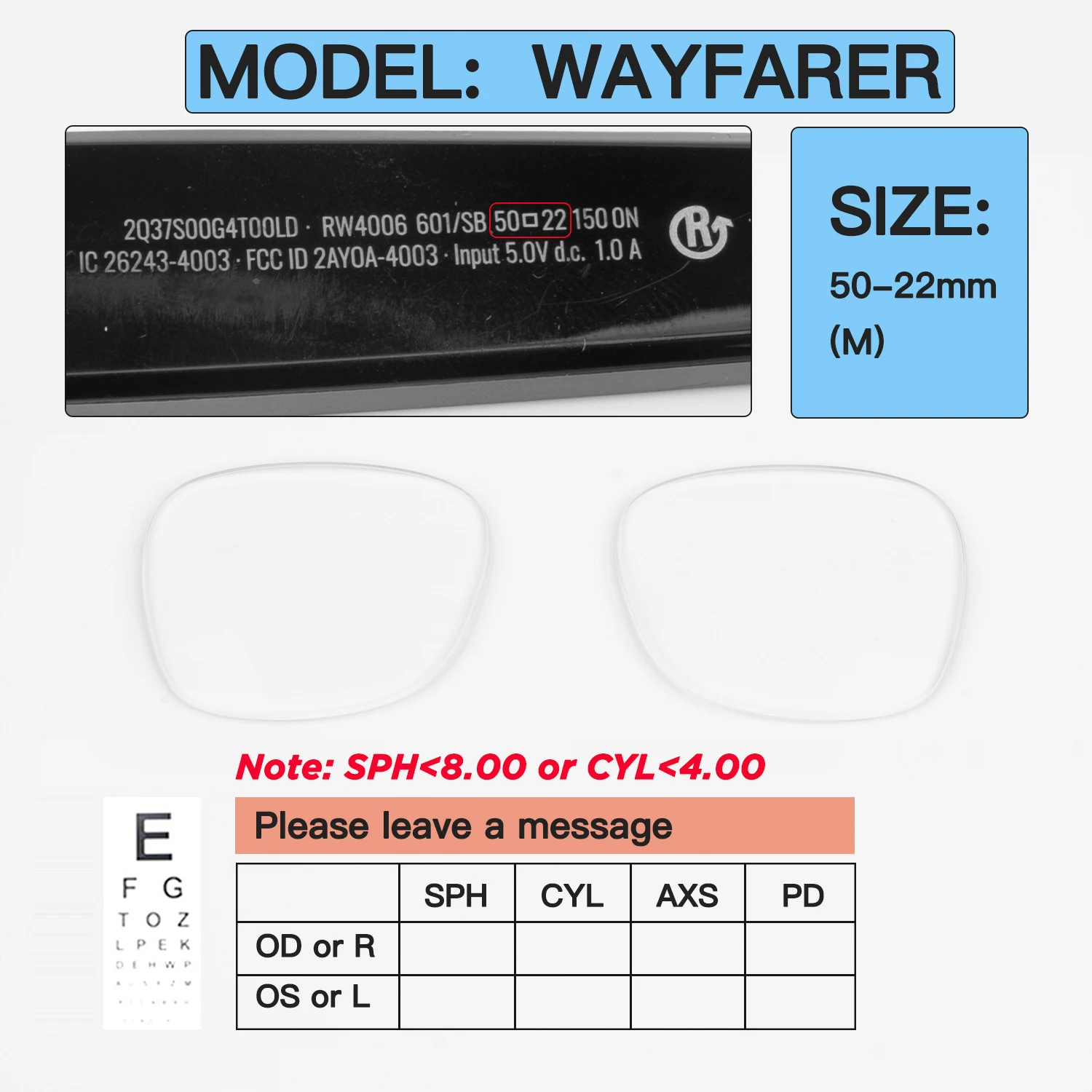 Custom Prescription Lenses for Ray-Ban Meta Wayfarer, Headliner & Skyler - Image 7