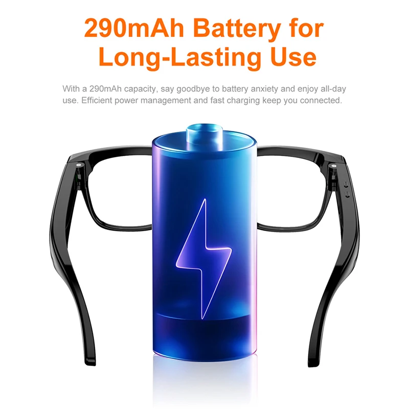 Lenovo 8MP AI Camera Glasses – Photo, Video, Calls & Translation - Image 5