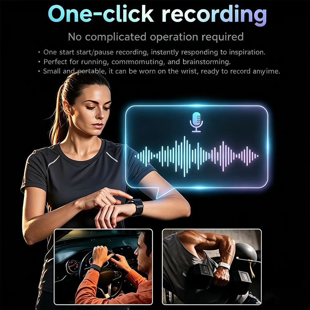 AIGLASSZ Note N17 – AI Recording Smart Band, Meeting Transcription in 79 Languages - Image 4
