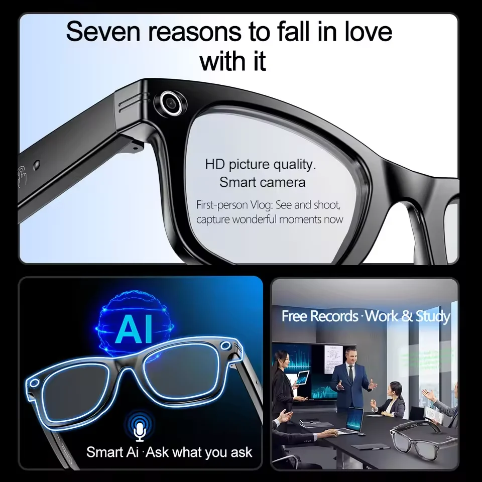 AIGLASSZ Vision V35 – 8MP AI Camera Sunglasses, Color-Changing Lenses & Translation - Image 3