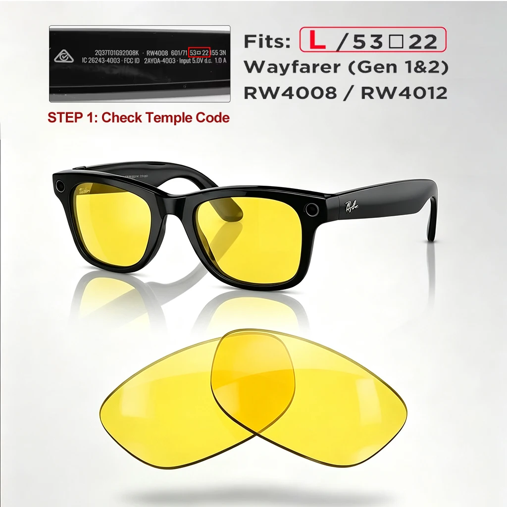 Photochromic Polarized Replacement Lenses for Ray-Ban Meta Wayfarer - Image 10