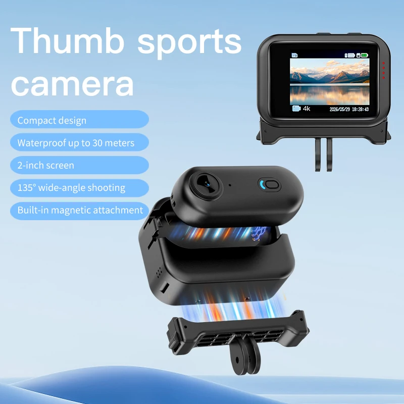H88 Pro 1080P Mini Body Camera – 2" Screen Helmet & Handlebar Cam
