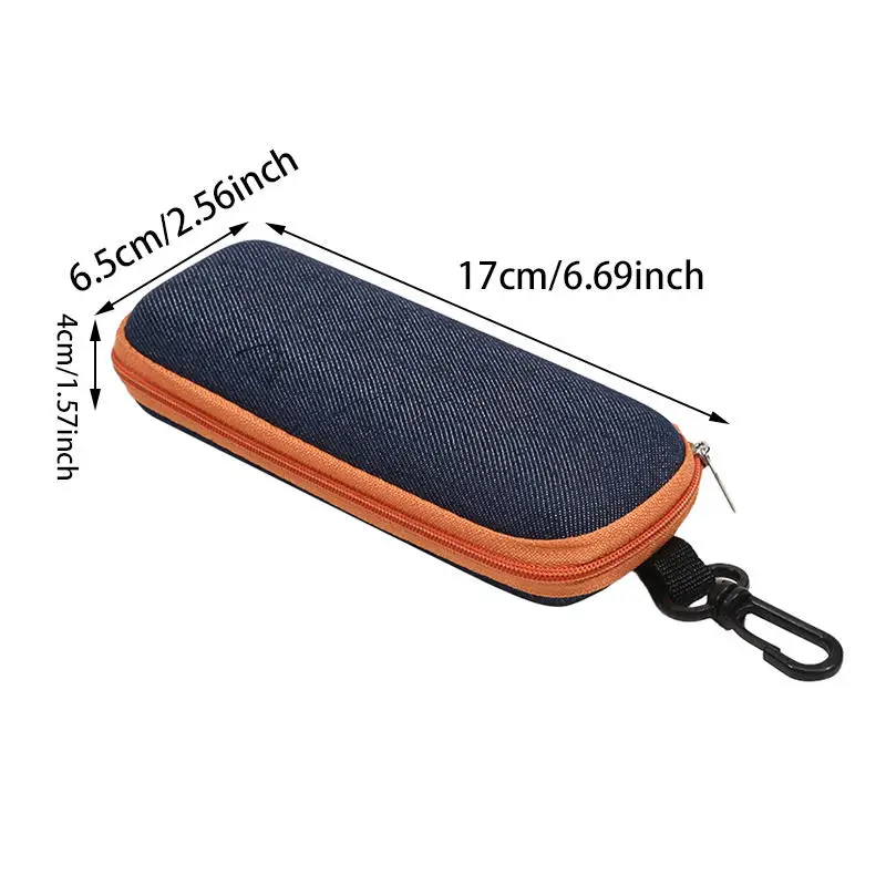 AIGLASSZ Case C19 – Denim Fabric Zipper Glasses Case, Sunglasses & Reading Glasses - Image 5