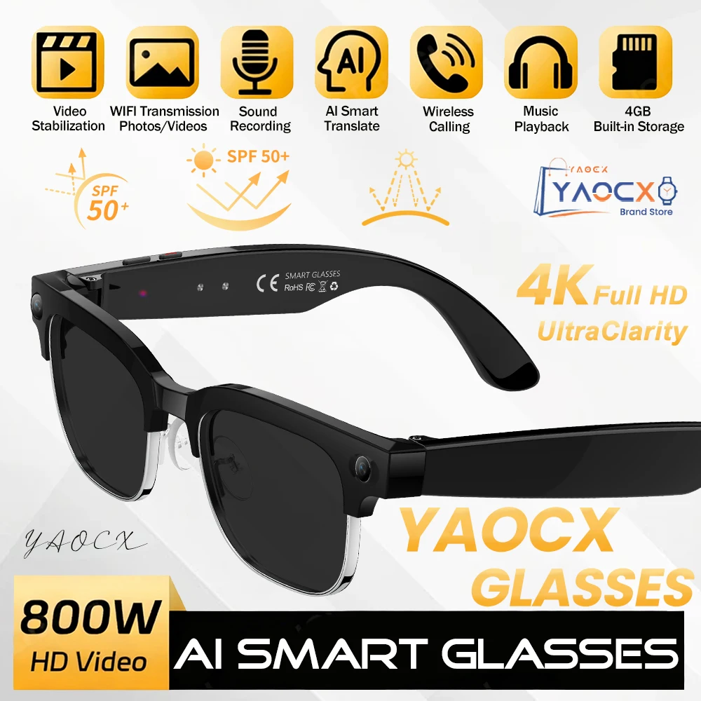 AIGLASSZ Vision V18 – 8MP AI Smart Sunglasses, Photochromic Lenses & Translation - Image 9