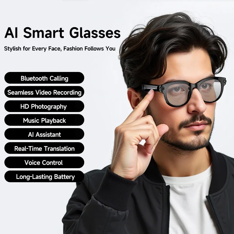 Lenovo AI Smart Glasses – 8MP Camera, Translation & Meeting Notes - Image 5