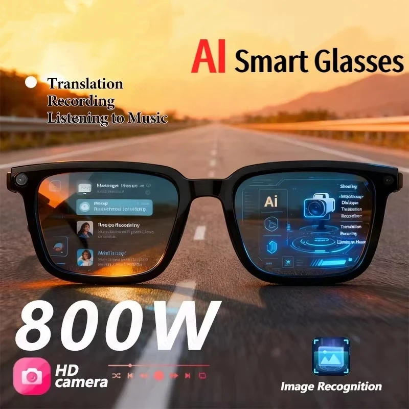 AIGLASSZ Vision V45 – 8K Photochromic AI Smart Glasses, Camera, Calls & Translation