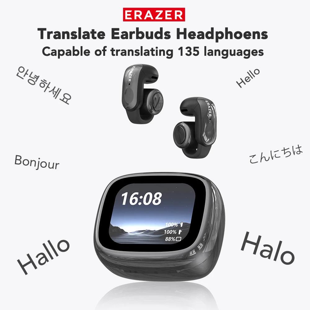 Erazer XF28 Bluetooth 6.0 Open-Ear Translation Earbuds